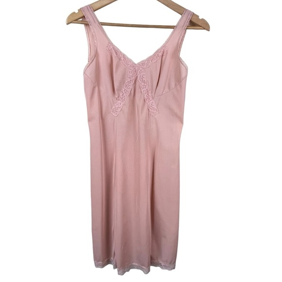 Vintage Women’s Dusty Rose Slip Dress Nightgown Made in Italy Size XS - Small - Picture 1 of 10